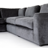 Berezi 5-Piece Left-Arm Sectional with Ottoman in Charcoal Velvet