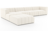 Launo 4-Piece Left-Arm Sectional with Ottoman