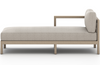 Savina Washed-Brown Sectional Chaise Piece