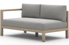 Custom Savina Washed-Brown Sectional Sofa Piece