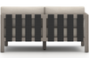 Custom Savina Weathered-Grey Sectional Sofa Piece