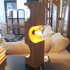 Carved Wood Table Lamp