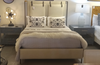 Linen Queen Bed w/ Mattress