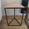 Triangular Pink Marble Side Table