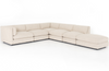 Chantal 5-Piece Left-Arm Sectional with Ottoman