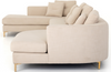 Glenna 3-Piece Left Arm Sectional with Bumper Chaise