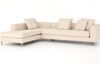 Glenna Left Arm 2-Piece Sectional with Bumper Chaise