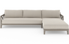 Custom Halvor Grey Outdoor Right-Arm 2-Piece Sectional
