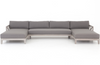 Harold Outdoor 3-Piece Sectional in Pewter