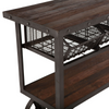 Industrial 60" Reclaimed Wood Utility Cart Table