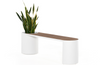 The Kiefer Outdoor Bench with Planter