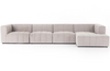 Launo 4-Piece Right-Arm Sectional with Ottoman