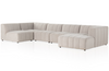 Launo 5-Piece Sectional with Chaise