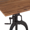 Levi Industrial 30" Adjustable Square Dining Table