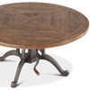 Levi Industrial 42" Adjustable Round Coffee Table