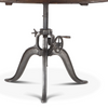 Levi Industrial 48" Adjustable Round Dining Table