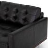 Lyla 2-Piece Sectional in Leather Black