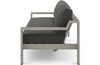 Madelina Grey Three-Seat Outdoor Sofa