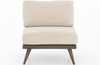 Tristan Armless Chair in Cream Beige